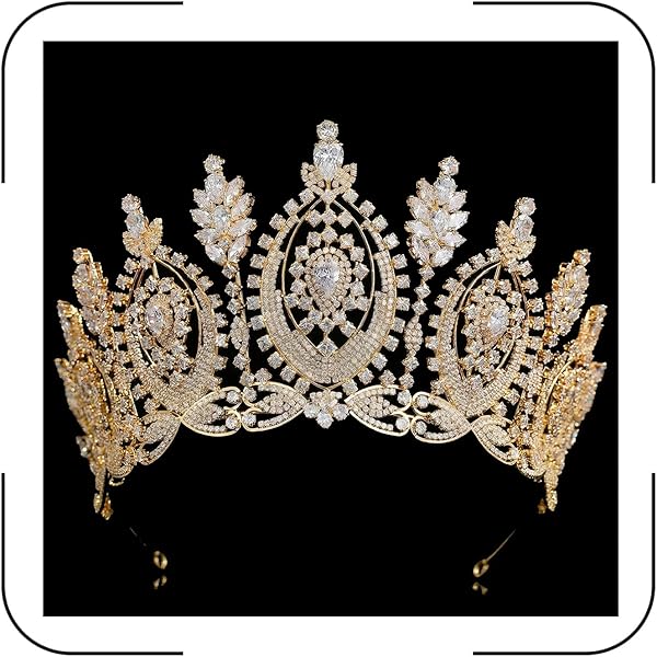 Amazon.com: QXMYOO Vintage Wedding Crowns Arab Classic Dubai Cubic